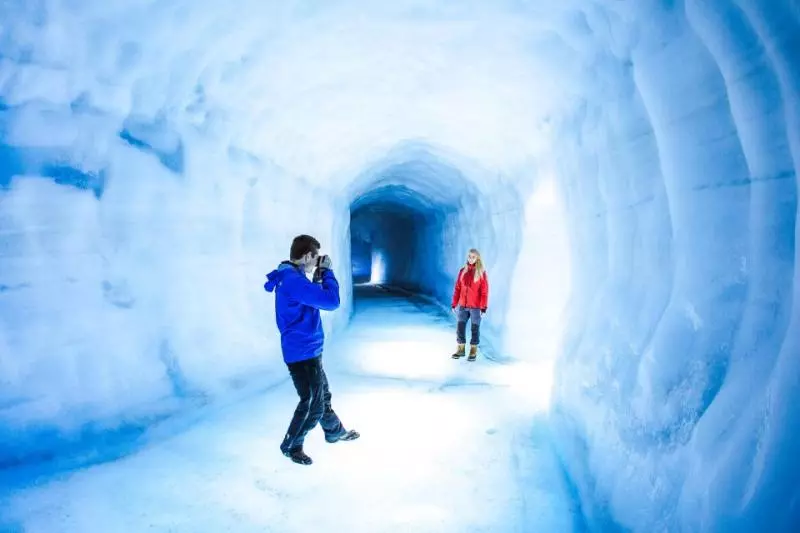 Langjökull glacier cave